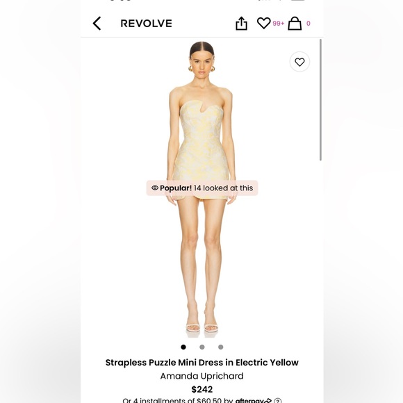 Strapless Puzzle Mini Dress Small - Picture 2 of 4